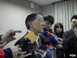 台湾外长林永乐3月25日在立法院(美国之音申华拍摄)