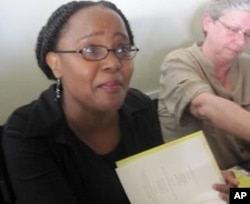 Author Edwidge Danticat signed copies of her new book during the pre-screening reception
