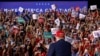 U.S. President Donald Trump arrives at a campaign rally at Miami-Opa Locka Executive Airport in Opa-Locka, Florida. 