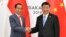 Presiden Joko Widodo dalam pertemuan dengan Presiden China Xi Jinping di sela KTT G20 di Osaka, Jepang hari Jumat (28/6). (Foto: Biro Setpres RI)