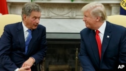 روسای جمهور ایالات متحده و فنلند در قصرسفید