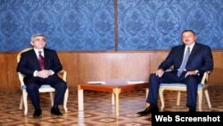 Azərbaycan prezidenti İlham Əliyev və Ermənistan prezidenti Serj Sarkisyan 