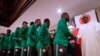 Shugaba Buhari Tare Da Kungiyar Kwallon Kafa Na Kasa Super Eagles.