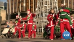 Thousands Dressed as Santa Race in Madrid Raising Money for Cancer Care