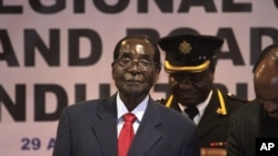 Le président Robert Mugabe du Zimbabwe, 19 avril 2015.