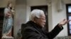 FILE - Cardinal Joseph Zen, the former archbishop of Hong Kong, gestures during an interview in Hong Kong, Feb. 9, 2018.