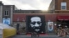The George Floyd Square is seen the day before open statements in the trial of former police Derek Chauvin, who is facing murder charges in the death of George Floyd, in Minneapolis, Minnesota, U.S., March 28, 2021.