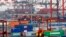 FILE - Shipping containers are seen at the Port Newark Container Terminal near New York City, July 2, 2009. 