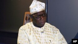 Former Nigerian President Olusegun Obasanjo at a recent interview in Washington, D.C.