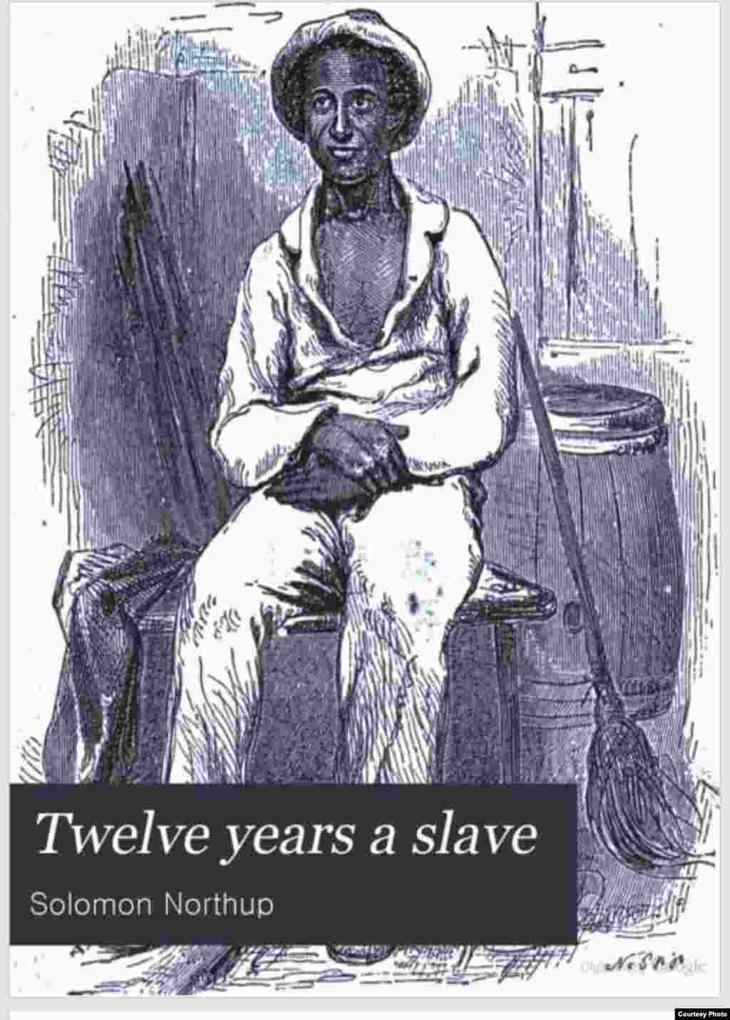 A woodblock print from the original 1853 publication of Twelve Years a Slave showing the author, Solomon Northup.