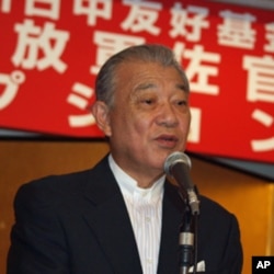 日本财团会长世川阳平在欢迎酒会上致词