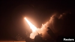 美韩联合军事演习期间发射一枚地对地导弹（2022年6月6日）