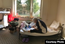 2017年8月，薛荫娴在德国海德堡难民营。 （受访者提供）