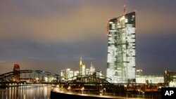 位于德国弗兰克福的欧洲中央银行的新总部大楼。