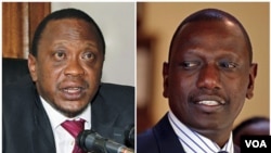 Dua terdakwa kejahatan perang Kenya, Uhuru Kenyatta dan William Ruto diperbolehkan mencalonkan diri sebagai Capres dan Cawapres (foto: dok). 