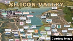 科技公司在美国硅谷的分布图