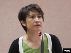 在野党民进党立委萧美琴(美国之音张永泰拍摄)