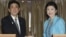 Japanese Prime Minister Shinzo Abe, left, poses with his Thai counterpart Yingluck Shinawatra for photographers at the end of a news conference at the Government House in Bangkok, Thailand, January 17, 2013.