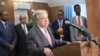 U.N. Secretary-General Antonio Guterres made a surprise visit to Somalia to push for "massive support" in light of the drought facing the country, March 7, 2017. (Photo: Abdulkadir Mohamed Abdulle)