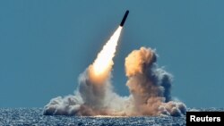 지난 2018년 3월 미국 서부 캘리포니아주 해안의 미 해군 오하이오급 핵잠수함 네브라스카호에서 트라이던트II 탄도미사일을 시험발사했다.