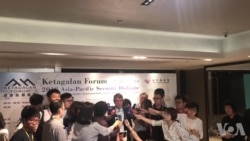 美前防长卡特在台湾接受媒体采访