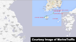 지난해 8월 28일부터 9월 5일 사이 '피 파이어니어 ' 호의 항적. 일주일 간 선박자동식별장치(AIS) 신호가 잡히지 않았다. MarineTraffic 제공.