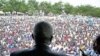 Presidential opposition candidate Winston Tubman speaks to supporters at a rally in Monrovia, Liberia, Oct. 16, 2011.