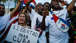 "ئازادی بۆ کوبا" دروشمی خۆپیشاندەران