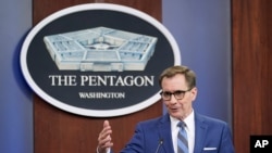 کنفرانس خبری جان کربی، سخنگوی وزارت دفاع ایالات متحده آمریکا،‌ در پنتاگون (جمعه ۱۱ تیر) 
