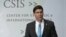 마크 에스퍼 미국 국방장관이 24일 워싱턴 전략국제문제연구소(CSIS)에서 열린 안보 토론회에 참석했다.