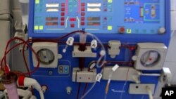 FILE - A dialysis machine at the Shifa Hospital in Gaza City, April 30, 2006. 