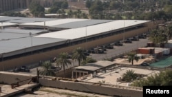 Iračke snage bezbjednosti ispred američke ambasade, nakon opsade 1. januara 2020. Foto: DoD/Lt. Col. Adrian Weale/Handout via REUTERS.