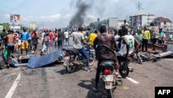 Manifestation spontanée à Kinshasa.