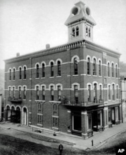 This is Deadwood City Hall, pretty fancy digs for the frontier, in 1890, less than a year after South Dakota became a state.