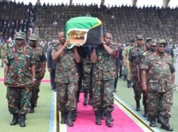 Mwili wa Hayati Magufuli ukwasili Uwanja wa Uhuru Jijini Dar es Salaam. Picha na Ikulu.