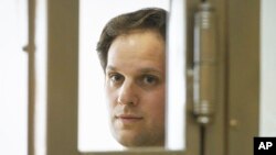 Reporter Wall Street Journala Evan Gershkovich u sudnici u Moskovskom gradskom sudu u Moskvi, Rusija, 22. juna 2023.