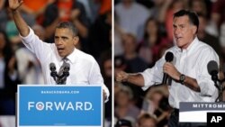 Presiden Barack Obama (kanan) dan Mitt Romney meneruskan kampanye capres AS untuk terakhir kalinya, hari ini (5/11). (Foto: dok).