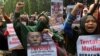 Aksi protes menentang perlakuan Myanmar terhadap minoritas Muslim Rohingya di Jakarta (Foto: dok). 