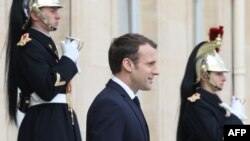 Le président français Emmanuel Macron à l'Elysée, le 20 mars 2018. 