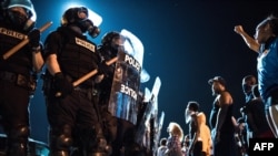 北卡罗来纳州夏洛特市一名黑人被警察击毙引发抗议。（2016年9月21日）