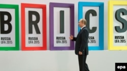 Le président russe Vladimir Poutine lors du Sommet des BRICS en juillet 2015, en Russie
