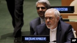 지난 21일 미국 뉴욕의 유엔 본부에서 열린 유엔 총회에 참석한 무하마드 자바드 자리프 이란 외무장관. (자료사진)