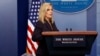 Secretary of Homeland Security Kirstjen Nielsen arrives for the daily press briefing at the White House, April 4, 2018, in Washington. 