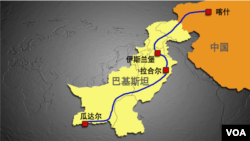 中国巴基斯坦一带一路示意图