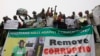 FILE - People protest following the removal of fuel subsidy by the government in Lagos, Nigeria, Jan. 9, 2012.