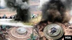 Cəbhədə mina partlayıb 