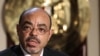 Meles Zenawi speaks to reporters after a meeting with Egyptian Prime Minister Essam Sharaf in Cairo, Sept. 17, 2011. 