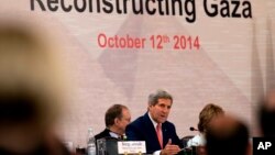 سخنرانی جان کری وزیر امور خارجه ایالات متحده در همایش بین المللی بازسازی غزه در قاهره، پایتخت مصر - ۲۰ مهر ۱۳۹۳ 