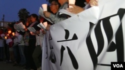 洛杉矶纪念六四事件26周年