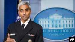 Surgeon General Dr. Vivek Murthy speaks during the daily briefing at the White House in Washington, Thursday, July 15, 2021. (AP Photo/Susan Walsh)